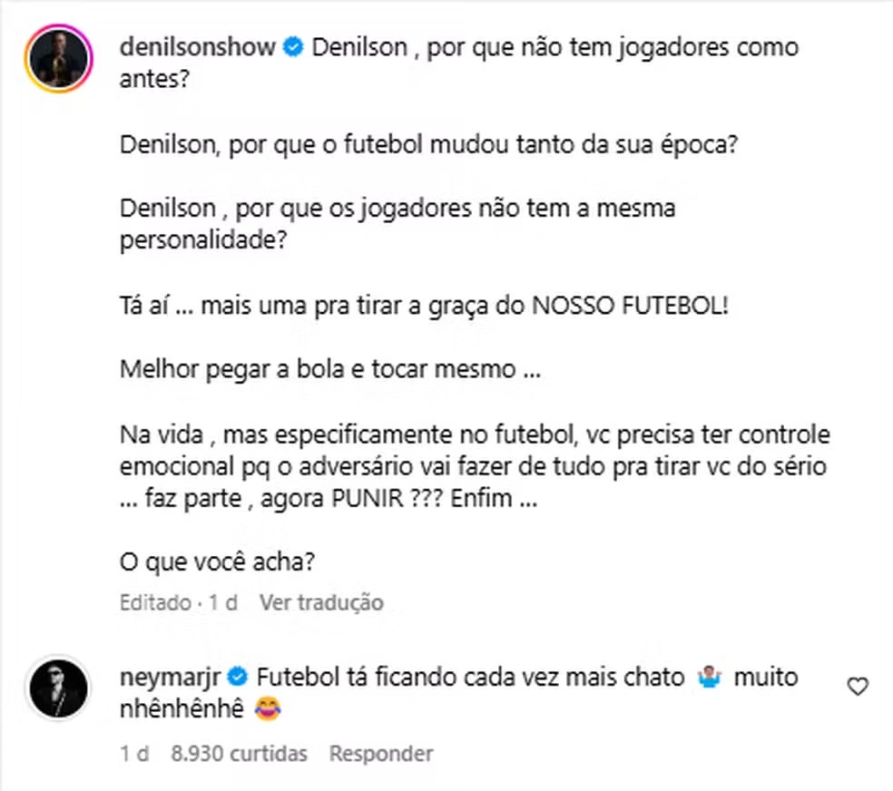 Postagem de Denilson