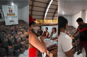 Prefeitura de Castelo do Piauí entregou três mil cestas básicas na Semana Santa (Foto: Reprodução)