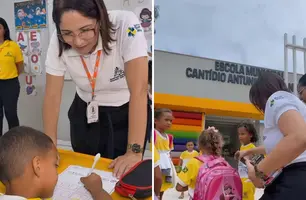 Secretária de Educação de Bom Jesus visita escolas para acompanhamento (Foto: Reprodução/Redes Sociais)