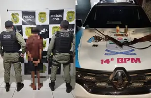 Suspeito de estuprar criança de 11 anos é preso em Cajazeiras do Piauí (Foto: Divulgação/PMPI)