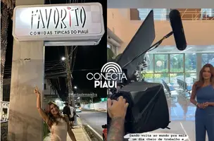 Atriz Flávia Alessandra está em Teresina para gravação de comercial de hospital (Foto: Reprodução)