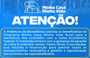 Beneditinos realiza assinatura de contratos do Minha Casa, Minha Vida Rural (Foto: Reprodução)