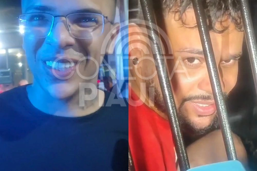 Blogueiros presos em operação do Draco debocham na chegada à delegacia em Teresina