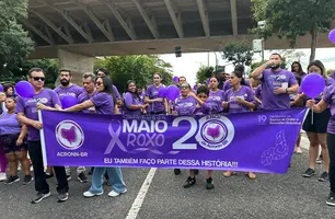 Caminhada do Maio Roxo conscientiza sobre doenças inflamatórias intestinais (Foto: Cecília Brandão / Conecta Piauí)