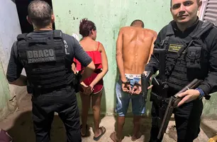 Casal é preso por ameaçar delegado Charles Pessoa com vídeo armado em Floriano (Foto: Reprodução)