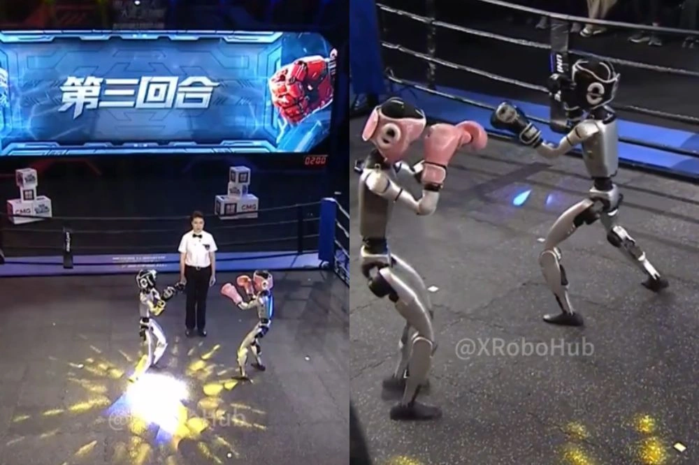 China realiza o primeiro torneio de luta entre robôs humanoides do mundo