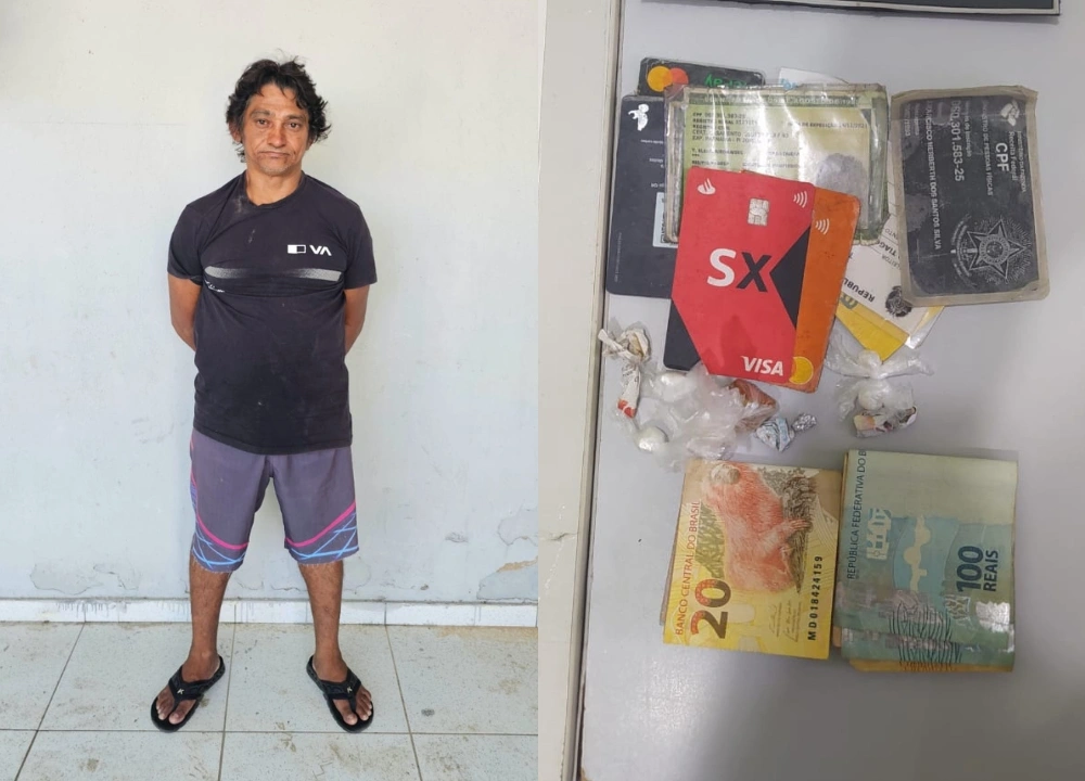 'Coisinha' é preso suspeito de esconder drogas em calha de telhado em Parnaíba