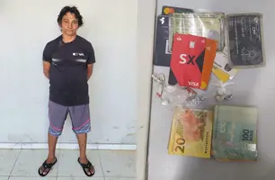 'Coisinha' é preso suspeito de esconder drogas em calha de telhado em Parnaíba (Foto: Divulgação/PMPI)