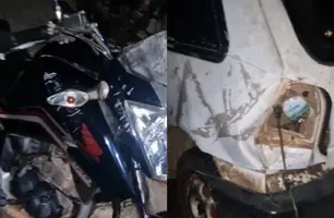 Colisão entre moto e carro deixa mulher ferida entre José de Freitas e Teresina (Foto: Reprodução/Revista Opinião)