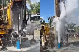 Comunidade Cabeceiras celebra poço artesiano com vazão de 14 mil litros (Foto: Reprodução)