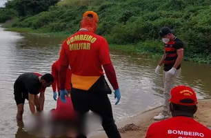 Corpo é encontrado próximo a construção de nova ponte no rio Poti, em Teresina (Foto: Reprodução)