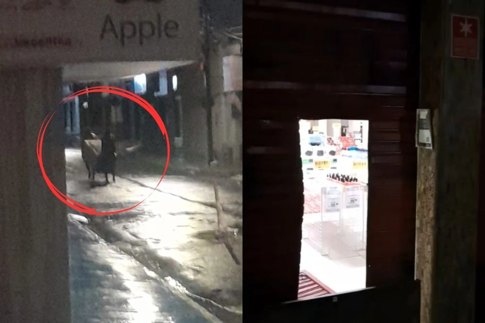 Criminosos arrombam Lojas Americanas do Centro de Teresina e fazem arrastão