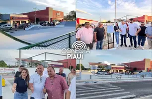 Deputado Evaldo Gomes inaugura nova pista de skate para o lazer de Parnaíba (Foto: Conecta Piauí)