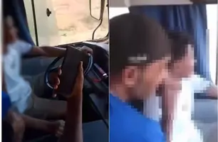 Estudante é flagrado dirigindo ônibus escolar em Manoel Emídio e caso gera revolta (Foto: Reprodução)