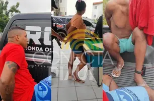 Faccionados são presos durante operação do DRACO que desocupa imóveis em Teresina (Foto: Repórter 12/Conecta Piauí)