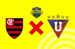 Flamengo x LDU (Foto: Reprodução)