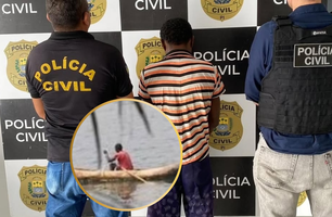 Fugitivo usou barco para tentar escapar (Foto: Reprodução)