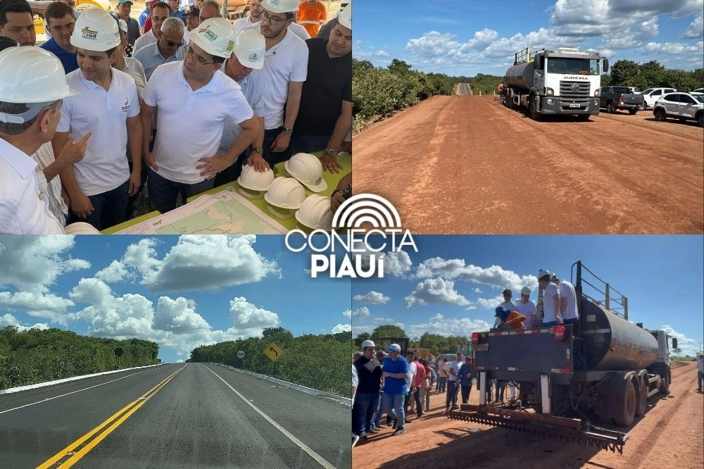 Governador visita obras da PI-451 entre Alto Longá e São João da Serra