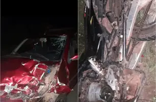 Grave acidente entre carro e moto é registrado na zona rural de Barras (Foto: Reprodução)