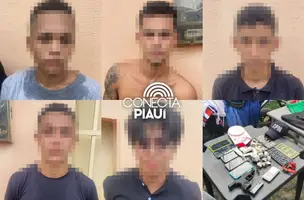 Grupo preso por roubo em Teresina têm envolvimento com diversos crime, diz PM (Foto: Reprodução)