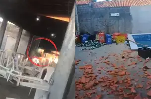 Homem destrói bar da própria esposa com barra de ferro na zona Sul de Teresina (Foto: Reprodução/Redes Sociais)