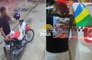 Homem é preso após 'dar grau' e dirigir bêbado diante de viatura da PM em Nazária 81 (Foto: Reprodução)