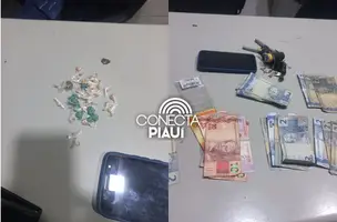 Homem é preso por tráfico de drogas no Centro de Teresina durante operação da PM (Foto: Reprodução)