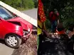 Mulher fica ferida após colidir carro contra poste na zona Rural de Teresina