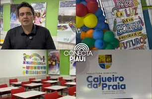Município de Cajueiro da Praia inaugura nova Escola de Tempo Integral (Foto: Reprodução)