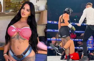 Musa do Onlyfans estreia no boxe e se revolta após ser nocauteada pela adversária (Foto: Reprodução/Redes Sociais)