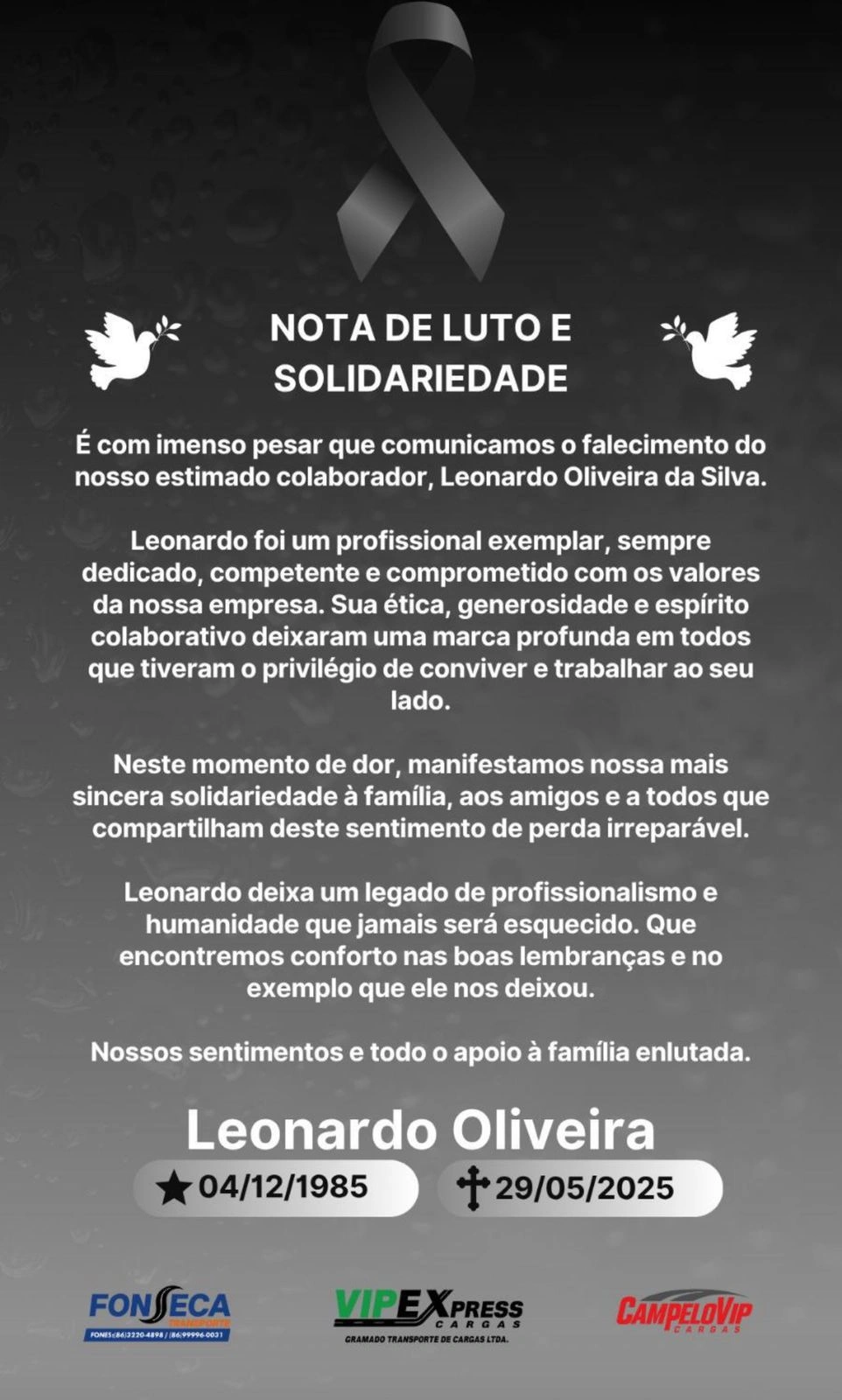 Nota de pesar