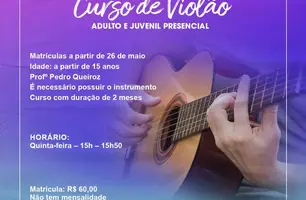 Palácio da Música abre matrículas para curso de violão em Teresina (Foto: Reprodução)
