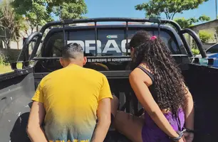 ‘Perigosa’ foragida da Operação Faixa Rosa e companheiro são presos em Teresina (Foto: Conecta Piauí)