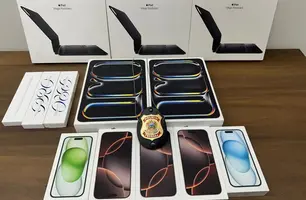 PF apreende eletrônicos avaliados em mais de R$ 100 mil no aeroporto de Teresina (Foto: Reprodução/PF)