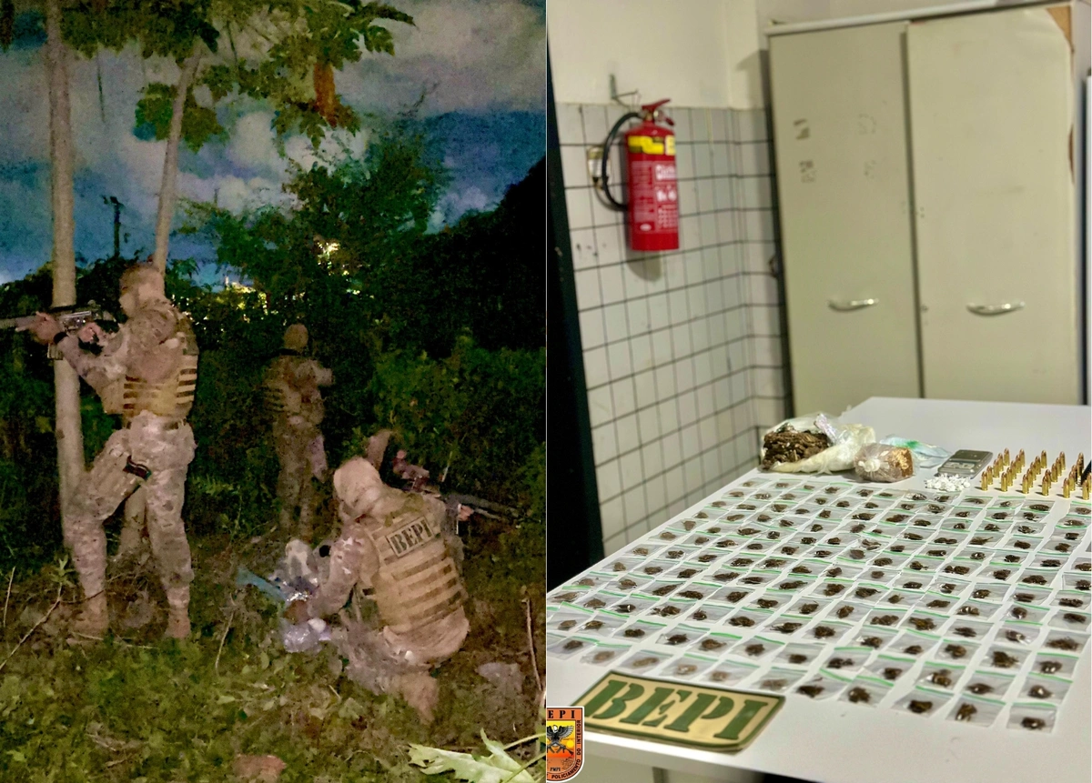 PM apreende mais de 150 porções de maconha e munições no Mafrense, em Teresina