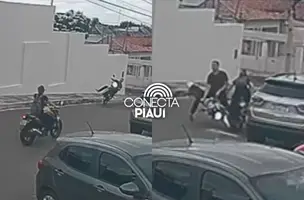 PM prende homem que atingiu mulher ao dar 'grau' e fugir em Piripiri (Foto: Reprodução)