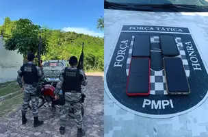 PM recupera moto e objetos roubados após ação no bairro Uruguai, em Teresina (Foto: Divulgação/PMPI)