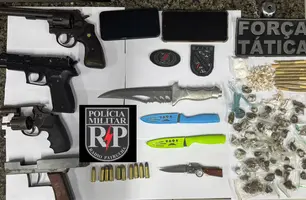 Polícia apreende drogas e armas em bar de Timon (Foto: Divulgação)