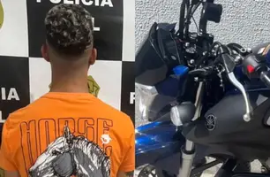 Polícia prende homem que alugou moto para realizar assaltos em Teresina (Foto: Repórter 12/Conecta Piauí)