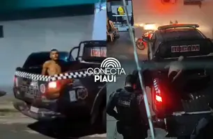 Polícia prende homem suspeito de atuar como 'mula do tráfico' em Teresina (Foto: Repórter 12/Conecta Piauí)