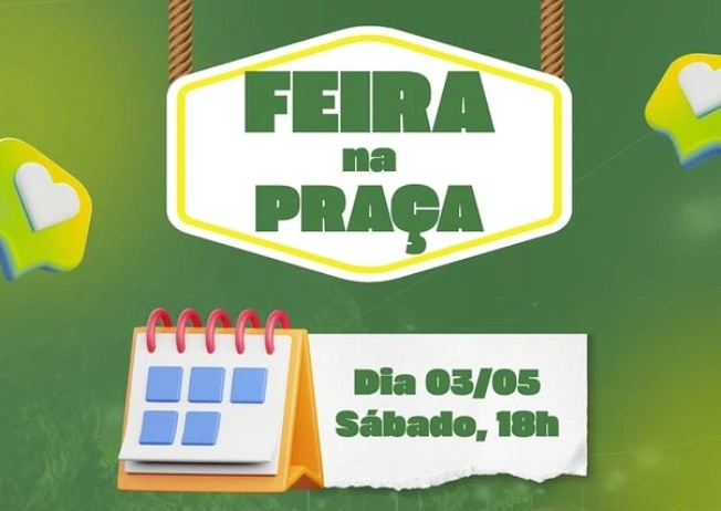 Praça Cônego Gastão recebe Feira na Praça neste sábado, 3 de maio