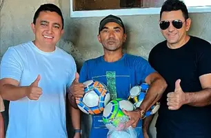 Prefeito Dr. Fabiano participa da abertura da 5ª Copa União na localidade Golfos (Foto: Reprodução - Redes sociais)