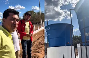 Prefeito Dr. Wilton visita sistema de dessalinização na comunidade Passagem (Foto: Reprodução)