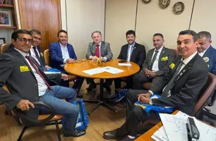 Prefeito e vereadores de Hugo Napoleão se reúnem com Merlong Solano em Brasília (Foto: Reprodução)