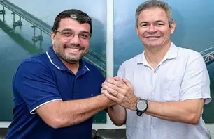 Prefeito Rafael com o vereador Lázaro Martins (Foto: Reprodução)