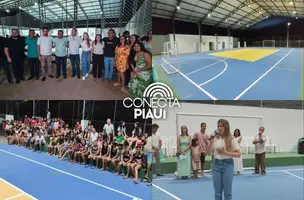 Prefeitura inaugura a Quadra Poliesportiva Vilmar Pereira Passos em Beneditinos (Foto: Conecta Piauí)