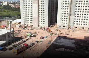 Queda de elevador de carga mata três operários em obra em São Paulo (Foto: Reprodução)