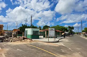 Reforma da Praça dos Cocais em São João do Arraial segue em ritmo acelerado (Foto: Reprodução)