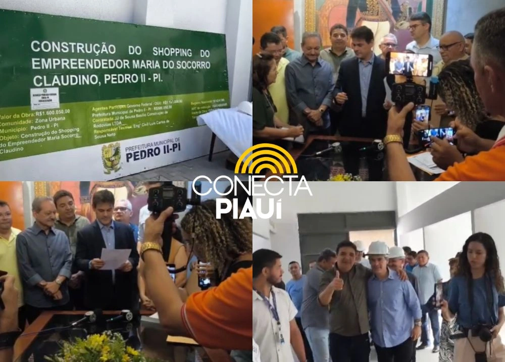 Severo Eulalio visita obras do Shopping do Empreendedor em Pedro II