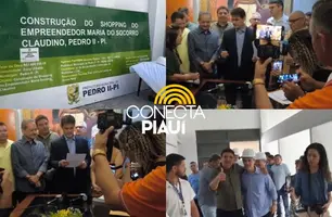Severo Eulalio visita obras do Shopping do Empreendedor em Pedro II (Foto: Reprodução)